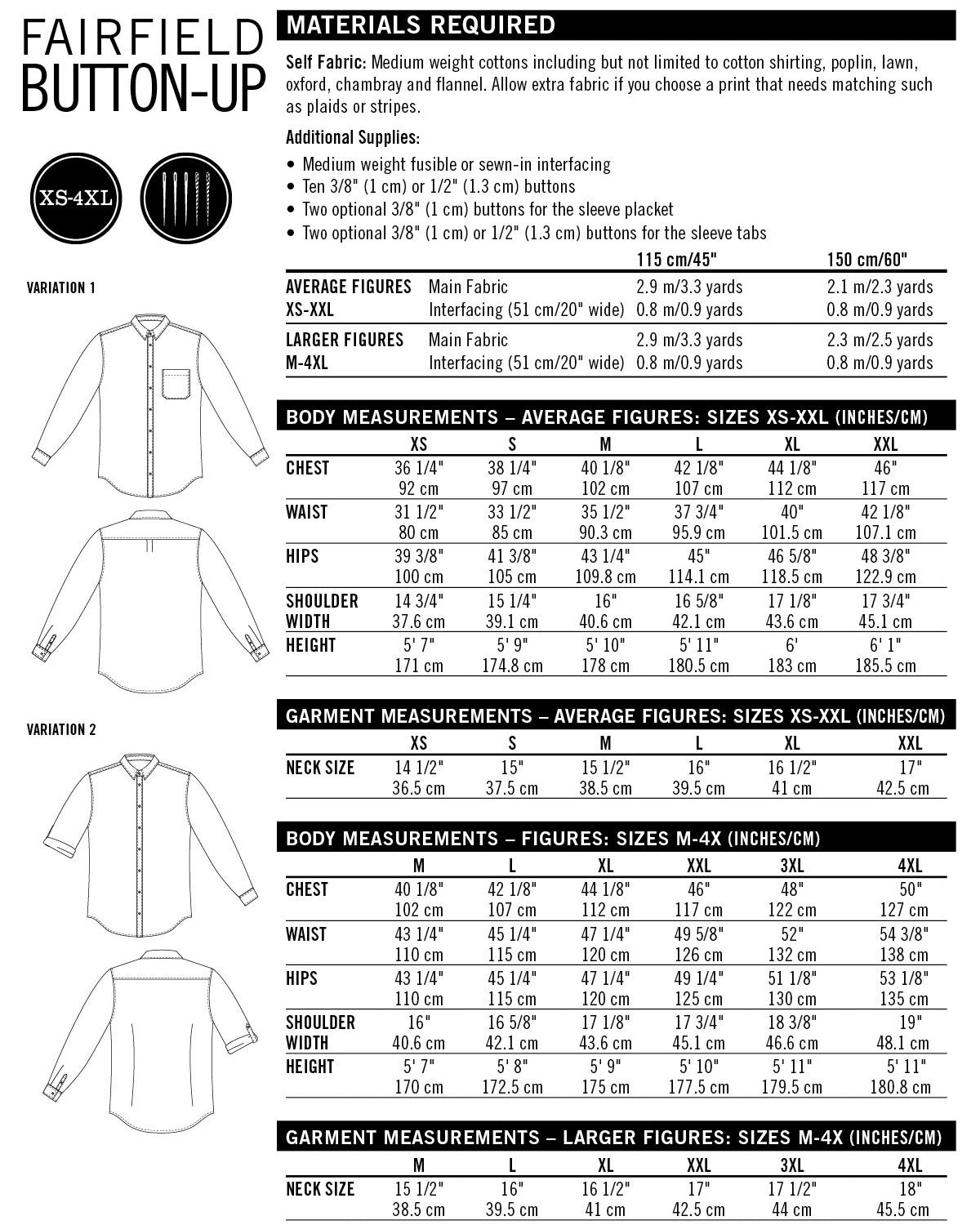 Fairfield Button-up Shirt PDF – Thread Theory fairfield-button-up-shirt-pdf-thread-theory